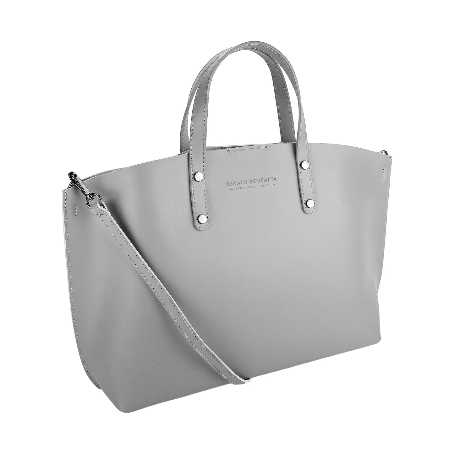 Borsa Donna a Mano in Vera Pelle Made in Italy con tracolla removibile